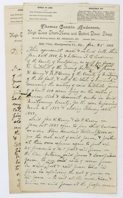 [Pair of Letters from a Kentucky...
