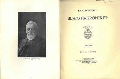 Slægts-krøniker. 1500-1900. Bind I-II. Trykt som…