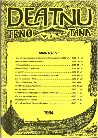 Deatnu teno Tana. Lokalhistorisk skrift Tana…