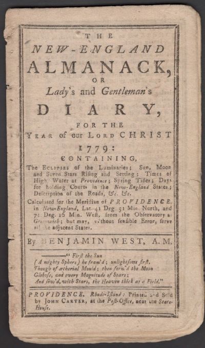 The New England Almanack, or Lady's and Gentleman's Diary, For The Year of our Lord Christ 1779