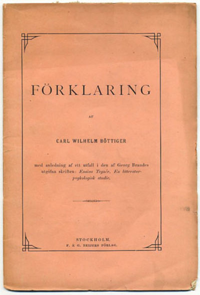 Förklaring med anledning af ett utfall i den af…