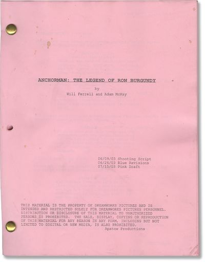 Anchorman: The Legend of Ron Burgundy (Original screenplay for the 2004 film)