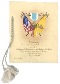 1926 Commemorative Menu for the Society of the Cincinnati