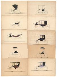 Ten Original 19th Century Carriage Drawings
