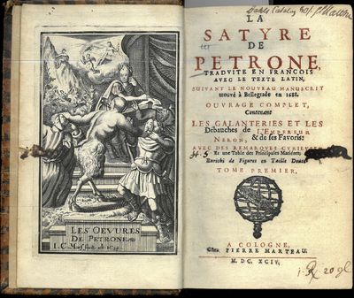 La Satyre de Petrone, tradvite en francois avec…