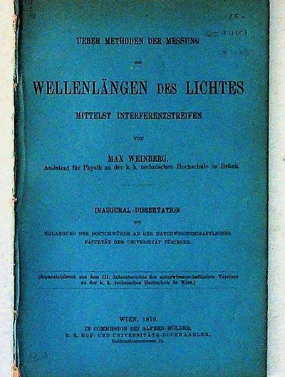 Ueber Methoden der Messung der Wellenlangen des Lichtes