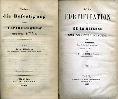 Ueber die Befestigung und Vertheidigung grosser Platze [bound with] De la Fortification et de la Defense des Grandes Places