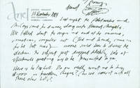 AL Ariel Reynolds Parkinson to her husband Thomas Parkinson, November 13, 1984. RE: origins of the universe,… by Ariel Reynolds Parkinson (1926 - 2017) - from Alan Wofsy Fine Arts (SKU: 63-5090)