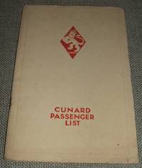 image of Original 1928 Passenger list and information for R.M.S. Carinthia