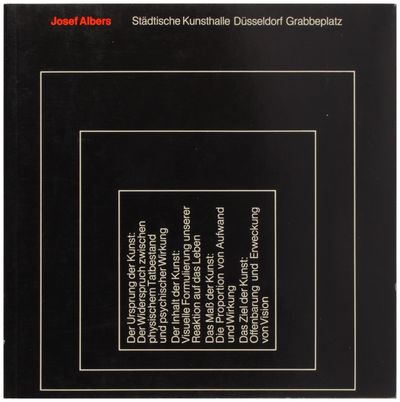 Josef Albers: 4 September bis 4. Oktober 1970 (with Screenprint)