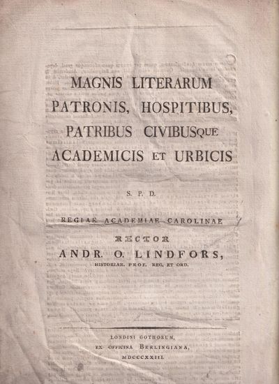 Magnis literarum patronis, hospitibus, patribus…