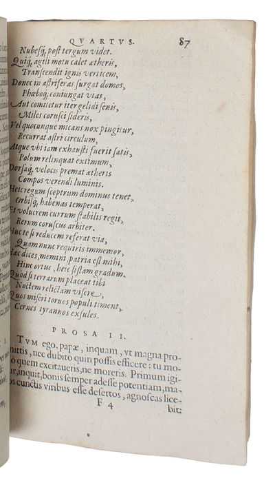 De consolatione Philosophiae. Libri quinque. Ioh. Bernartius recensuit, & commentario illusravit. & De consolatione Philosophiae. Libri V. nunc denuò Variis lectionibus & Notio illustrati À Theodoro Sitzmano. Quibus subiunctus  & Theodori Pulmani de M... - [PRE-COLLECTED EDITION OF THE "VARIORUM BOETHIUS"] (photo 5)