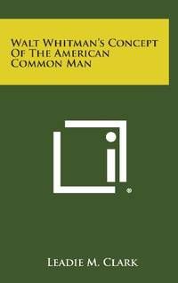 cover of Walt Whitman's Concept of the American Common Man