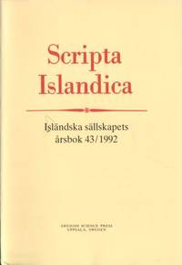 Scripta Islandica. Isländska sällskapets årsbok…