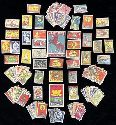 1940s Indian Match Box Labels