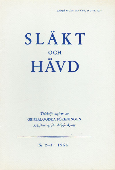 Smålandssläkten Almqvists ursprung [= rubrik].