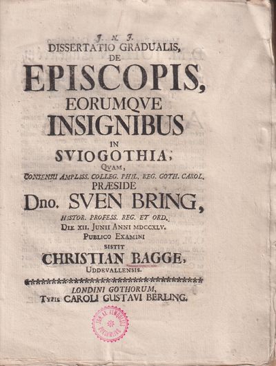 Dissertatio gradualis, de episcopis, eorumqve…