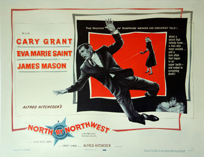 NORTH BY NORTHWEST (1959) Half sheet poster style A