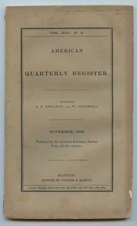 cover of American Quarterly Register, November 1840