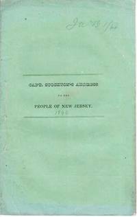 cover of ADDRESS OF CAPTAIN STOCKTON, TO THE PEOPLE OF NEW JERSEY