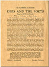 TO BE PUBLISHED IN NOVEMBER DEBS AND THE POETS ...