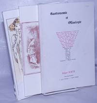 image of Gastronomie - Oenologie du XV Siecle a Nos Jours: three unduplicated cookbook catalogues: Bibliotheque d'un Gourmet / Gastronomie et OEnologie / Chasse Gastronomie Oenologie