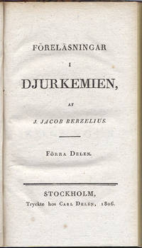 Föreläsningar i djurkemien. I-II.