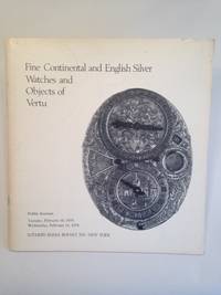 image of Fine Continental and English Silver Watches and Objects of Vertu. Sotheby Sale 3837.