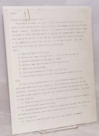 image of Proposal for Sedition six-month plan