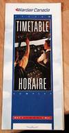 Wardair Canada System Time Table Horaire Complet May 1 1988 1 Mai