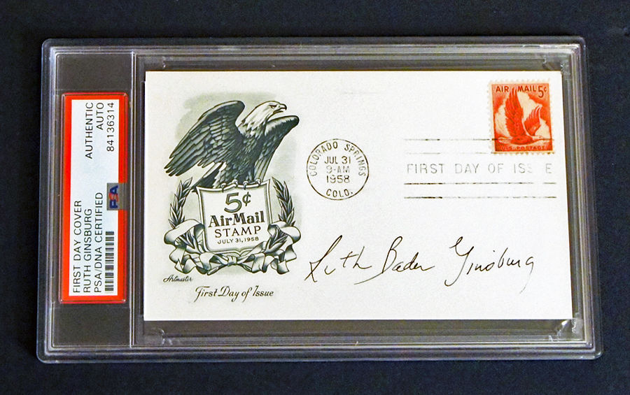 Ruth Bader Ginsburg Signed PSA Certified First Day Cover (2)