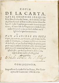 Copia de la carta que el Obispo de Arequipa . . . provando la certeza que tiene, el aver sido la...