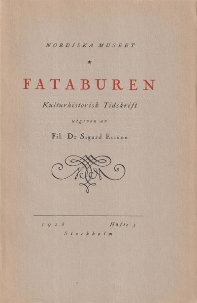 Fataburen. Kulturhistorisk tidskrift. 1928, häfte…