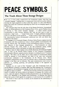 Peace Symbols: The Truth about Those Strange Designs by American Opinion - 1970 - from Hard-to-Find Needlework Books (SKU: 47534)