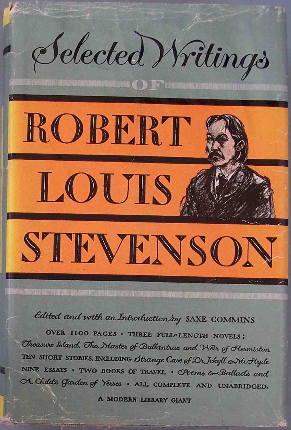 SELECTED WRITINGS OF ROBERT LOUIS STEVENSON by Robert Louis Stevenson - Hardcover - ex-library ...