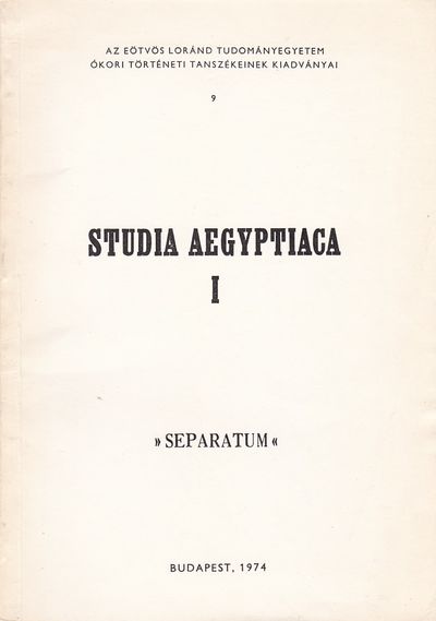 Horus und das Pferd. Separatum from Studia…