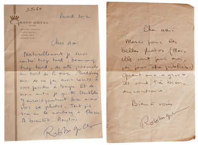 2 Manuscript Letters sent to the poet and…