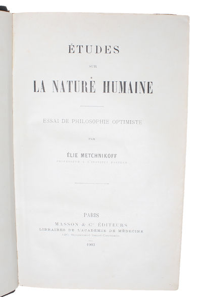 Études sur la Nature Humaine. Essai de…