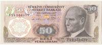 A Uncirculated 1970 50 Elli or Lira Bank Note from the Republic of Turkey