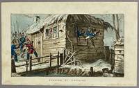 Hand-colored Etching of Napoleon Pursued by Cossacks. 1815 Satirical Print