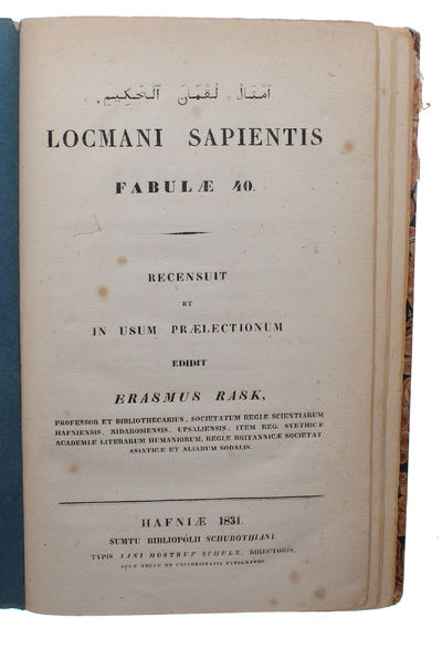 Locmani Sapientis Fabulæ 40. Recensuit et in usum prælectionum edidit Erasmus Rask. (photo 2)