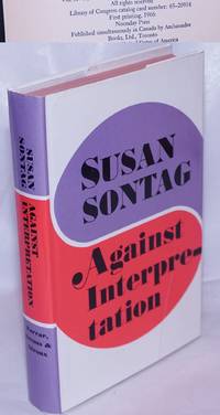 image of Against Interpretation and other essays