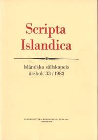 Scripta Islandica. Isländska sällskapets årsbok…