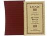 View Image 1 of 2 for Essays; or, Counsels, Civil and Moral of Francis Bacon, Lord Verulam, Viscount St Albans (The Folio ... Inventory #2349768