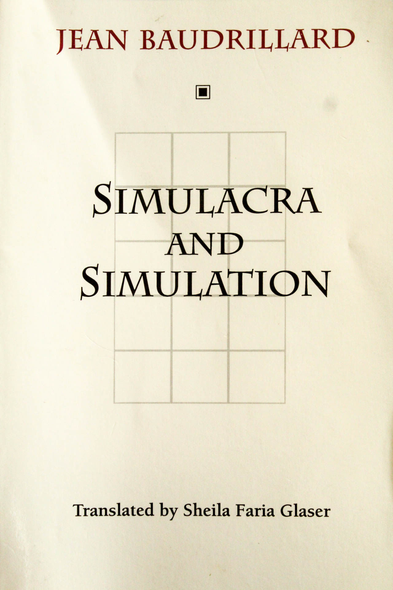 Simulacra and Simulation : Baudrillard, Jean, Glaser, Sheila Faria:  : Books