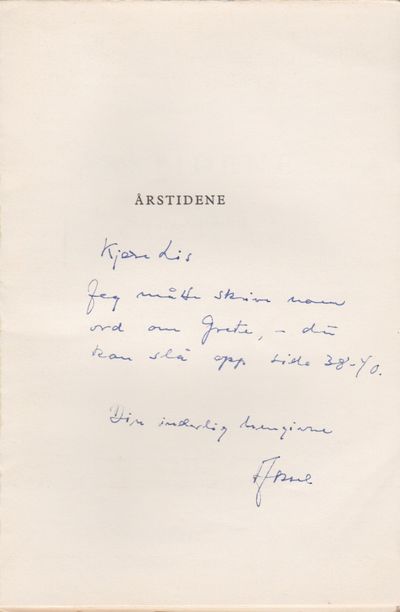 Årstidene. Brev fra Kjørkelvik. 1-12 i 9 hefter…
