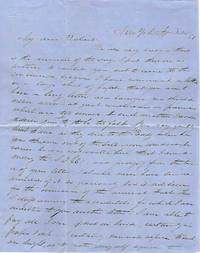 Humorous Autograph Letter Signed (“James”), New York, April 14, 1851, addressed to his new brother-in-law, Robert L. Colby, Attorney at Law, Boston.