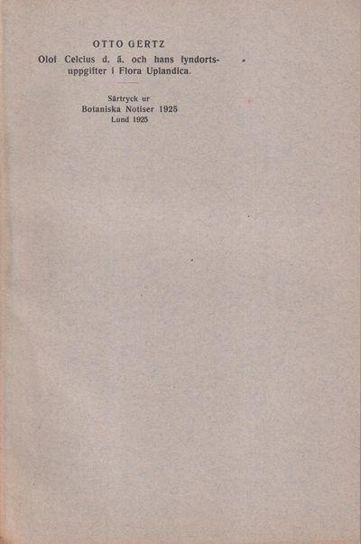 Olof Celsius d.ä. och hans fyndortsuppgifter i…
