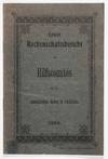 Erster Rechenschaftsbericht des Hilfscomités für die rumänischen Juden in Palestina (First Statement of Accounts by the Relief Committee of Romanian Jews in Palestine)