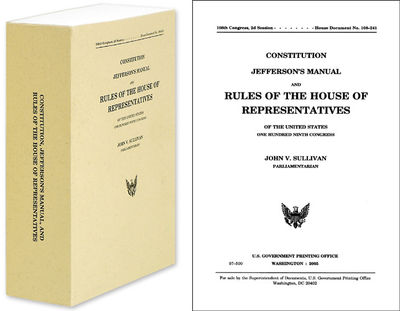 Constitution, Jefferson's manual and rules of the House of..